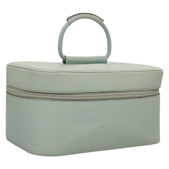 GUCCI Vanity Hand Bag Leather Light Blue 039 1705 039 1705 - Picture 1 of 16